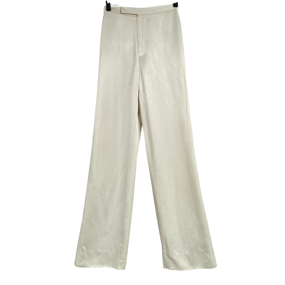 Ralph Lauren Collection Silk Blend Wide Leg Pants Vintage Purple Label Sz 2 READ